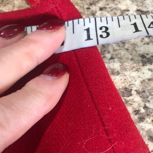 J Crew Red Wool Skirt Size 0 - Picture 4 of 9